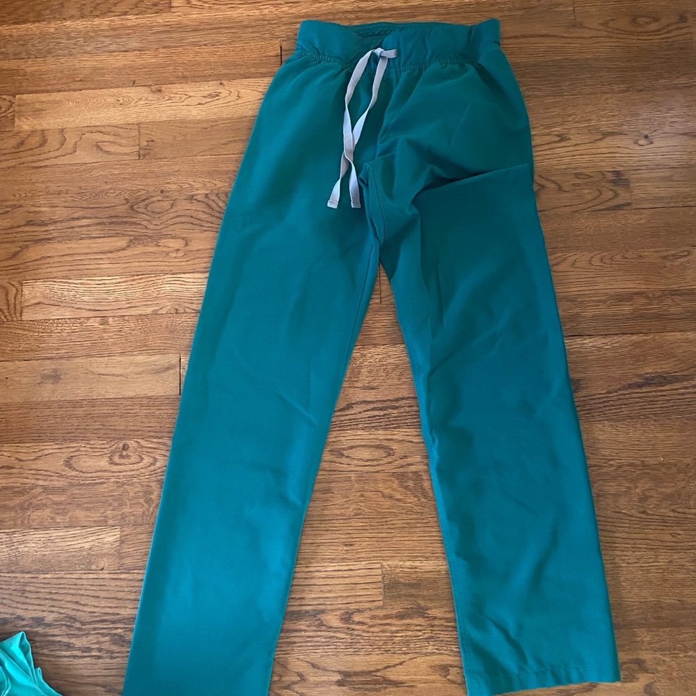 Figs Livingston Hunter Green Basic Scrub Pants XXS